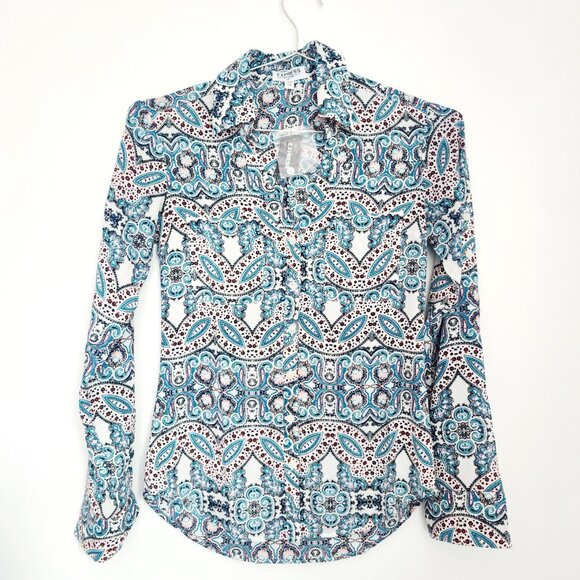 NWT. Express Portofino Slim Convertible Shirt, Size XXS - Picture 3 of 6